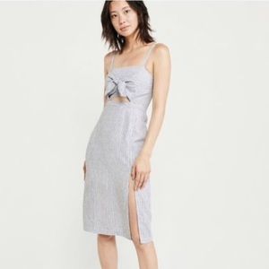 Abercrombie and Fitch Striped Midi Dress | Color: Blue/White | Size: XL